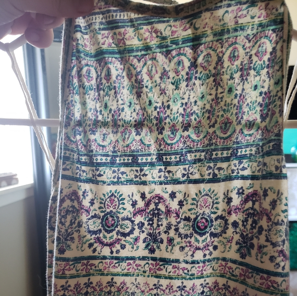 Neck tie bohemian crop top